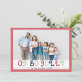 Gezinsfoto feestelijke kerst feestdagenkaart (Staand voorkant)