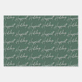 Gezinsfoto gelukkigste kerstfeestdag - P Inpakpapier Vel (Voorkant 3)