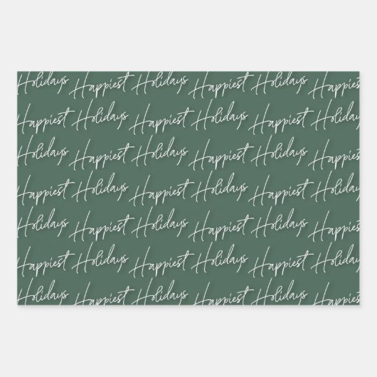 Gezinsfoto gelukkigste kerstfeestdag - P Inpakpapier Vel (Voorkant 3)