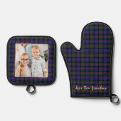 Gezinsfoto Gepersonaliseerde Trendy Kerstspel Ovenwant & Pannenlap Set (Voorkant)