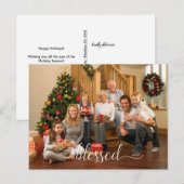 Gezinsfoto kerstmis briefkaart (Voorkant / Achterkant)