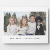 Gezinsfoto Kinder en hond Fotoplaat (Voorkant)