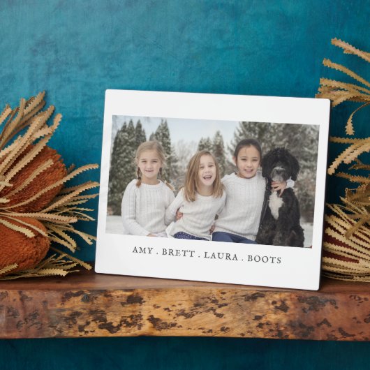 Gezinsfoto Kinder en hond Fotoplaat (Zijkant)