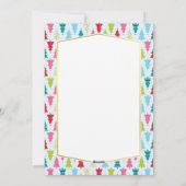 GEZINSFOTO kleurrijke kerstboom patroon leuk Feestdagenkaart (Achterkant)