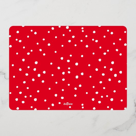 GEZINSFOTO leuk kalligrafie Prettig Kerstfeest roo Folie Feestdagenkaart (Achterkant)