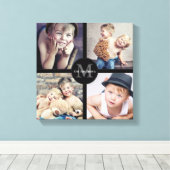 Gezinsfoto Persoonlijk collage Canvas Afdruk (Insitu (Houten vloer))