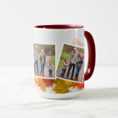 Gezinsfoto: prachtige lederen Thanksgiving Mok (Voorkant rechts)