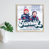 Gezinsfoto Retro Typografie gepersonaliseerd Foto Afdruk