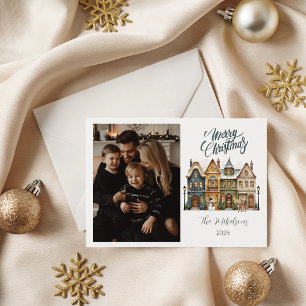 Gezinsfoto Rustige Kerstmis Feestdagenkaart