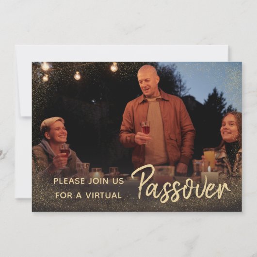 Gezinsfoto virtuele Pesach uitnodiging (Voorkant)