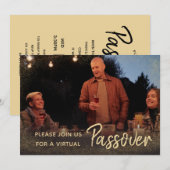 Gezinsfoto virtuele Pesach uitnodiging (Voorkant / Achterkant)