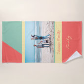 Gezinsfoto Zachte kleuren geometrisch Strandlaken (Voorkant)