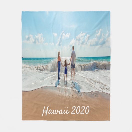 Gezinsfoto zomervakantie fleece deken (Voorkant)