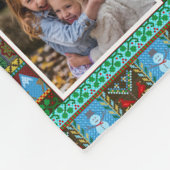 Gezinsfotocollage 11 aangepast kerstpatroon fleece deken (Hoek)