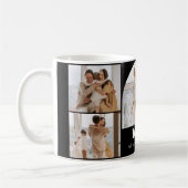 Gezinsfotocollage - 5 foto's en aangepaste tekst koffiemok (Links)