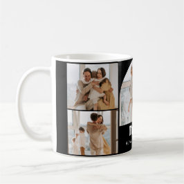Gezinsfotocollage - 5 foto's en aangepaste tekst koffiemok
