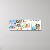 Gezinsfotocollage - 7 foto's en aangepaste tekst canvas afdruk (Voorkant)