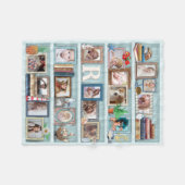 Gezinsfotocollage Beach Bookcase, speciaal geperso Fleece Deken (Voorkant (Horizontaal))
