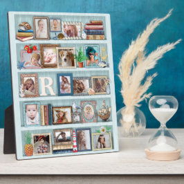 Gezinsfotocollage Beach Bookcase, speciaal geperso Fotoplaat