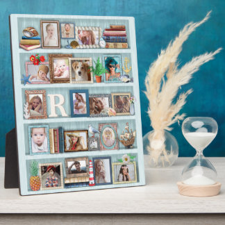 Gezinsfotocollage Beach Bookcase, speciaal geperso Fotoplaat