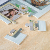 Gezinsfotocollage Beach Bookcase, speciaal geperso Legpuzzel (Zijkant)