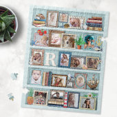 Gezinsfotocollage Beach Bookcase, speciaal geperso Legpuzzel