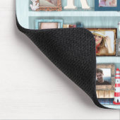 Gezinsfotocollage Beach Bookcase, speciaal geperso Muismat (Hoek)