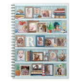 Gezinsfotocollage Beach Bookcase, speciaal geperso Notitieboek (Voorkant)