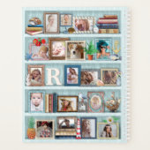 Gezinsfotocollage Beach Bookcase, speciaal geperso Planner (Achterkant)
