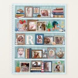 Gezinsfotocollage Beach Bookcase, speciaal geperso Planner