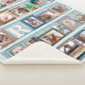 Gezinsfotocollage Beach Bookcase, speciaal geperso Sherpa Deken (3/4)