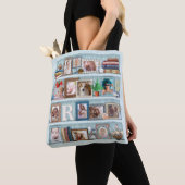 Gezinsfotocollage Beach Bookcase, speciaal geperso Tote Bag (Dichtbij)