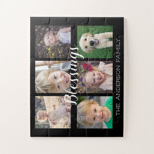 GezinsfotoCollage Blessenaars Legpuzzel (Verticaal)