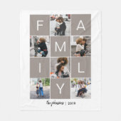 Gezinsfotocollage Fleece Deken (Voorkant)