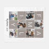Gezinsfotocollage Fleece Deken (Voorkant (Horizontaal))