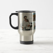 Gezinsfotocollage met 6 foto's en aangepaste tekst reisbeker (Links)