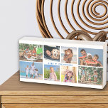 Gezinsfotocollage met 8 foto's en aangepaste tekst houten kist print<br><div class="desc">Pas deze handige reismok aan met uw favoriete foto's van uw gezinshereniging of vakantie. De sjabloon is klaar voor gebruik om maximaal 8 foto's toe te voegen, die worden weergegeven als 4x horizontaal landschap en 4x vierkant / instagram. U kunt de steekproefformulering ook bewerken (of verwijderen) met uw eigen aangepaste...</div>
