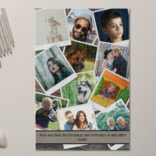 Gezinsfotocollage moeilijk legpuzzel