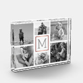 Gezinsfotocollage monogram fotoblokken (Links)