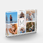 Gezinsfotocollage monogram fotoblokken (Links)