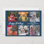 Gezinsfotocollage Prettige feestdagen Kerstmis Feestdagenkaart (Voorkant)