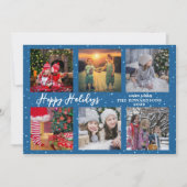 Gezinsfotocollage Prettige feestdagen Kerstmis Feestdagenkaart (Voorkant)
