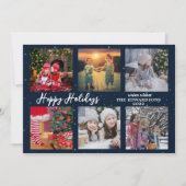 Gezinsfotocollage Prettige feestdagen Kerstmis Feestdagenkaart (Voorkant)