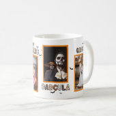 Gezinsfotocollage, schattig en grappig Halloween Koffiemok (Voorkant rechts)