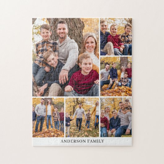 Gezinsfotocollage, speciaal aangepast legpuzzel (Verticaal)