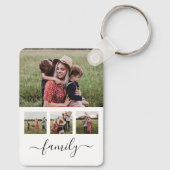 Gezinsfotocollage, speciaal aangepast sleutelhanger (Achterkant)