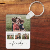 Gezinsfotocollage, speciaal aangepast sleutelhanger (Achterkant)