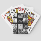 Gezinsfotocollage waar we van houden pokerkaarten (Achterkant)