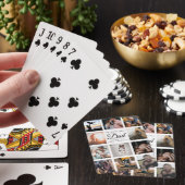 Gezinsfotocollage waar we van houden pokerkaarten (Insitu)