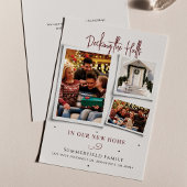 Gezinsfotocollage We hebben kerstabel verplaatst Feestdagenkaart